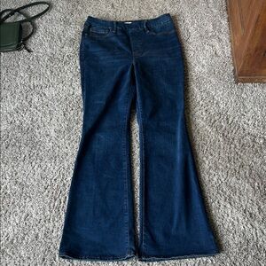 Good American Dark Blue Flare Jeans